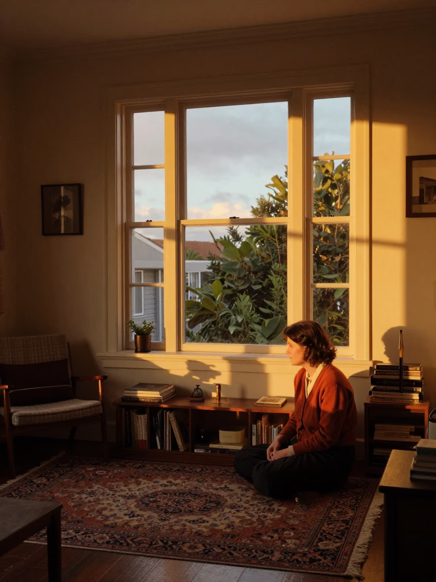 Evening Light in Christchurch at Honeyed Evening Light in in Christchurch, New Zealand