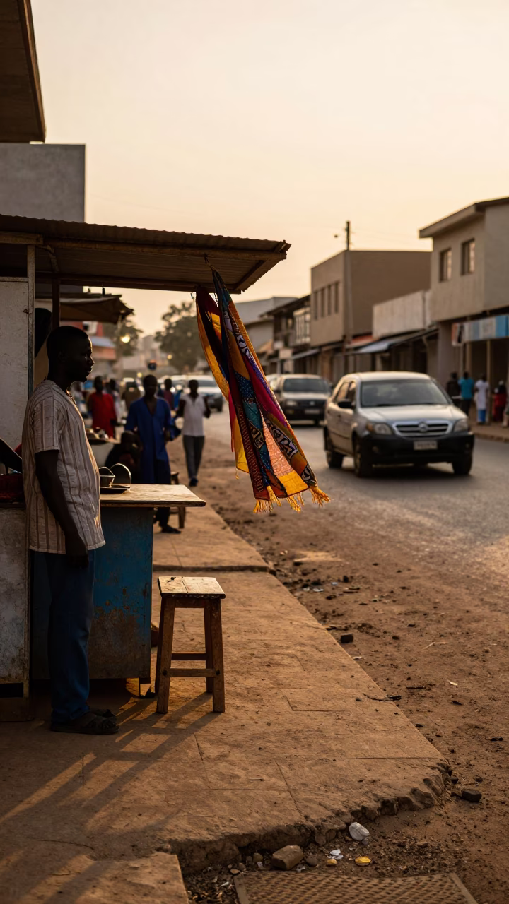 Evening Light in Dakar at Honeyed Evening Light in in Dakar, Senegal