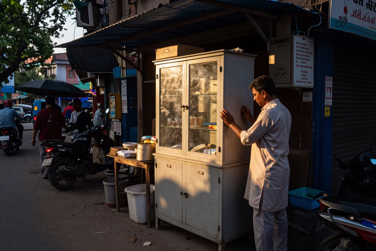 Evening Light in Delhi at Honeyed Evening Light in in Delhi, India