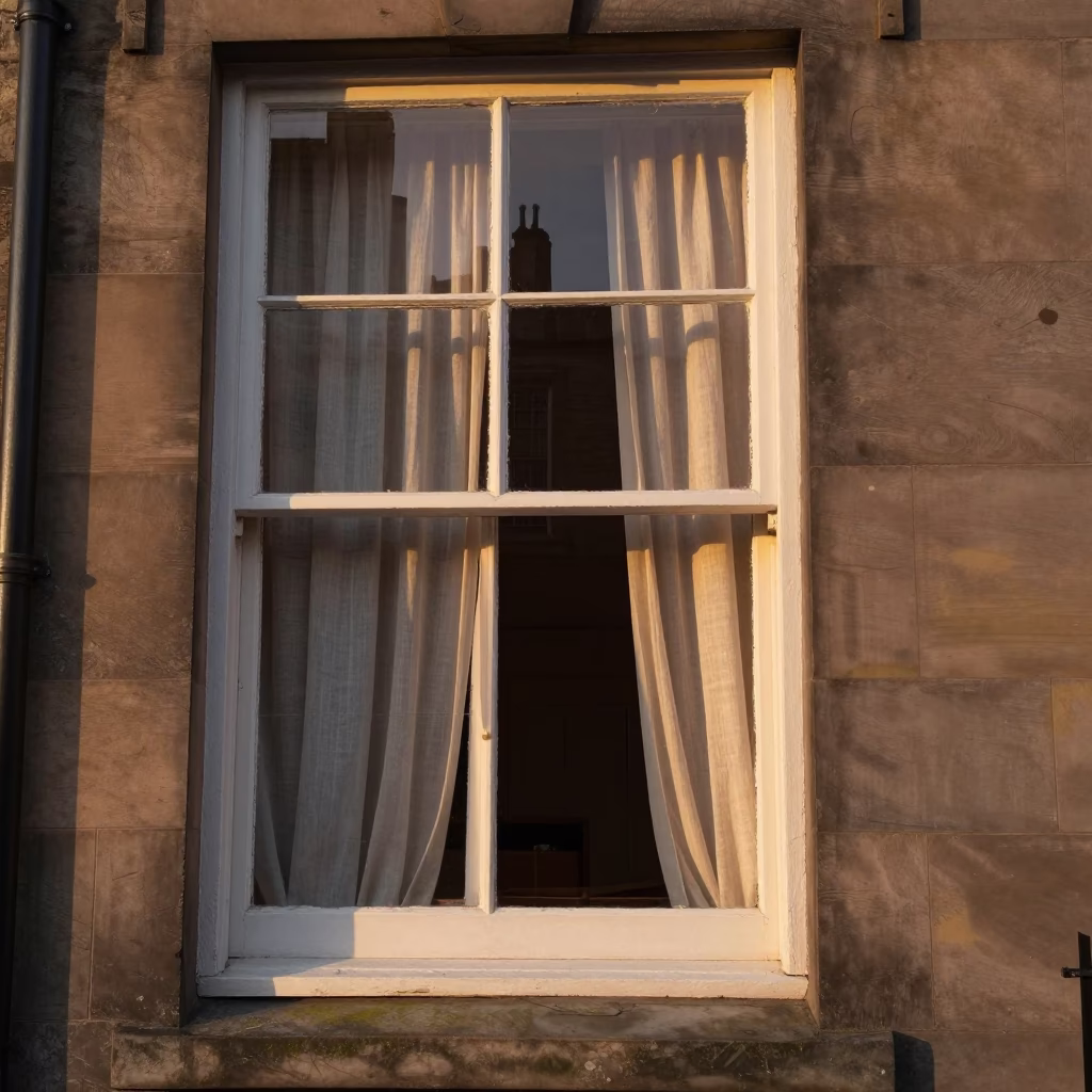 Evening Light in Edinburgh at Honeyed Evening Light in in Edinburgh, United Kingdom