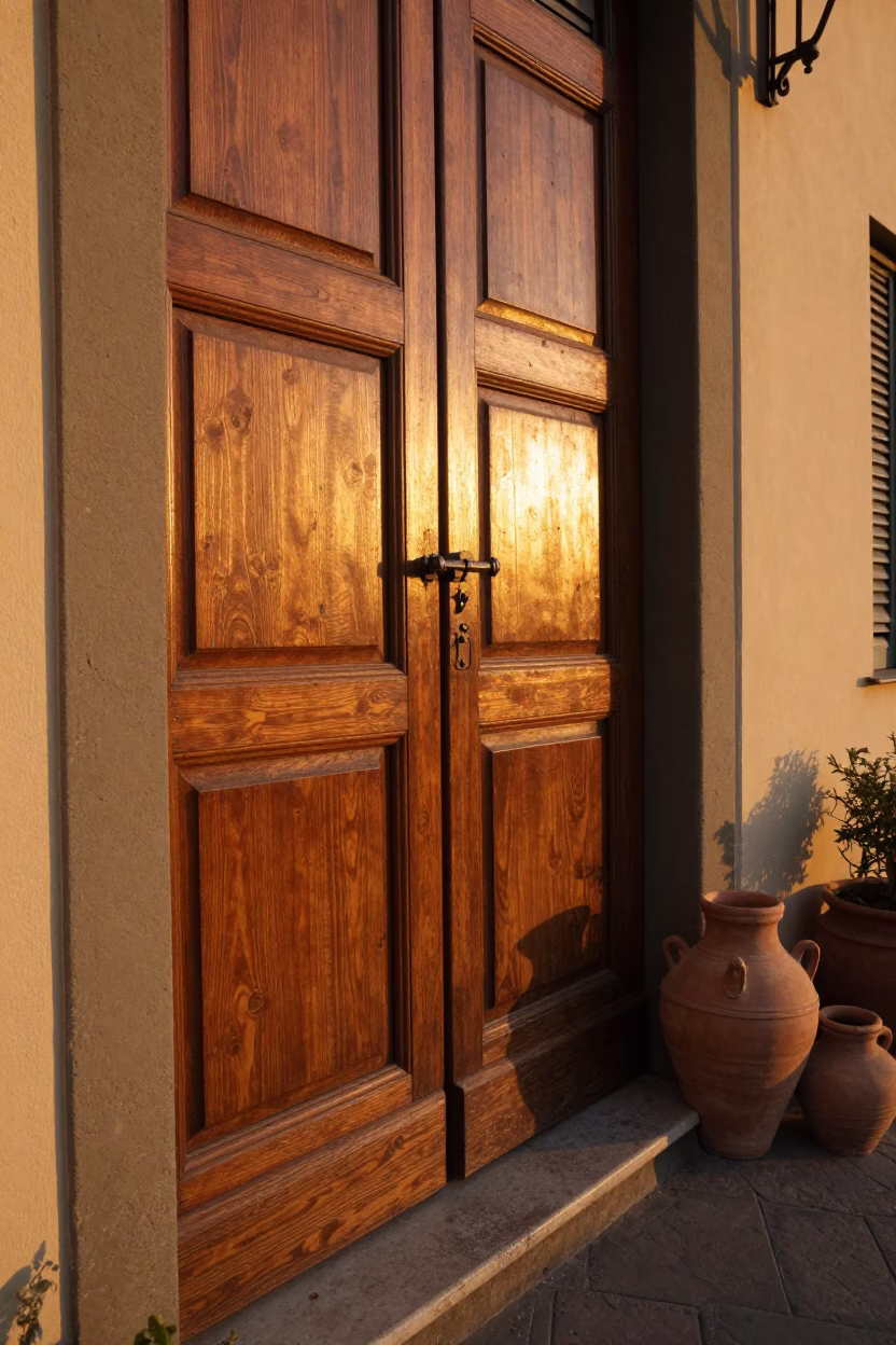 Evening Light in Florence at Honeyed Evening Light in in Florence, Italy