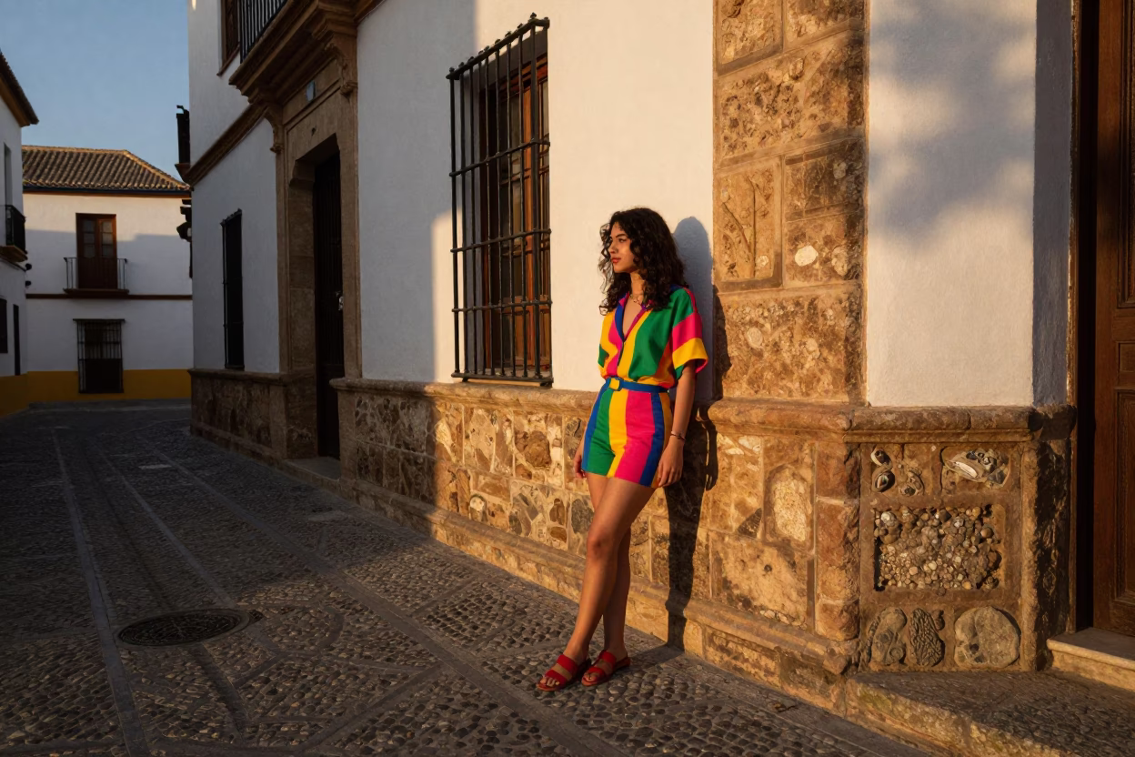 Evening Light in Granada at Honeyed Evening Light in in Granada, Spain