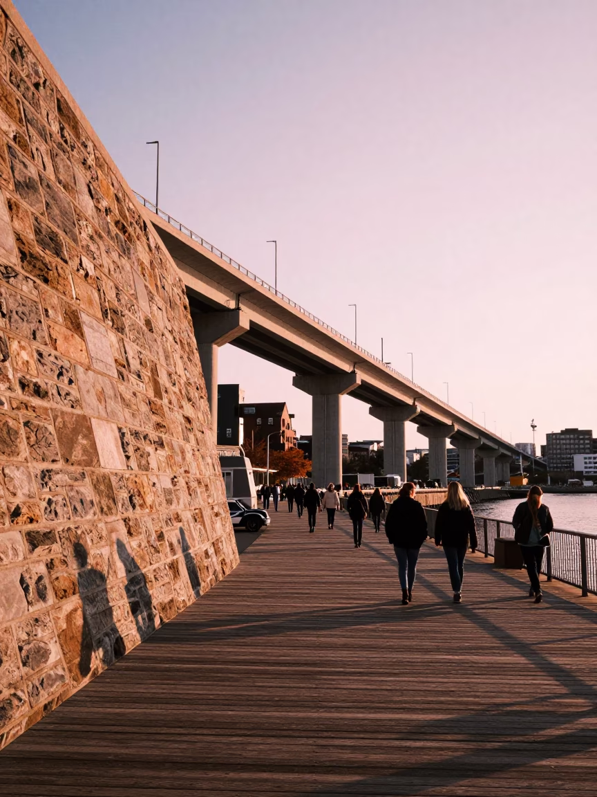 Evening Light in Halifax at Clear Late-afternoon Light in in Halifax, Nova Scotia, Canada