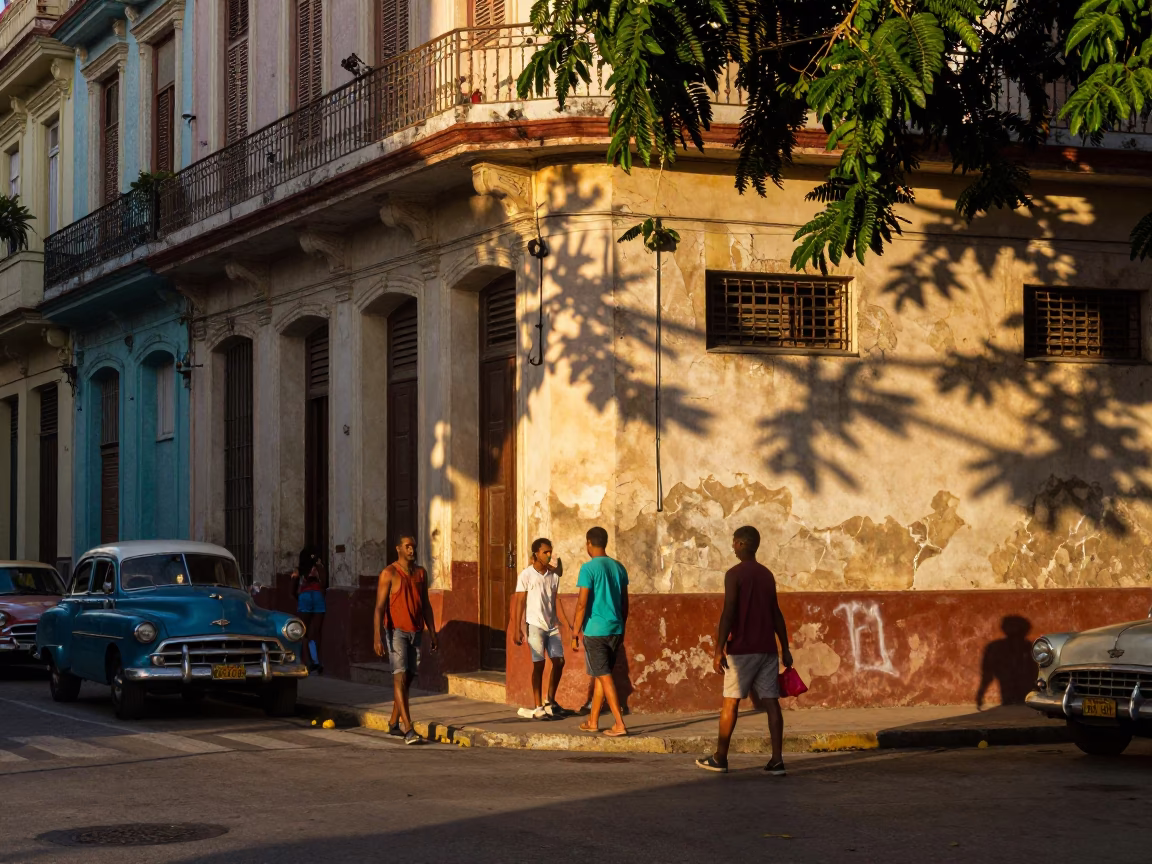 Evening Light in Havana at Honeyed Evening Light in in Havana, Cuba