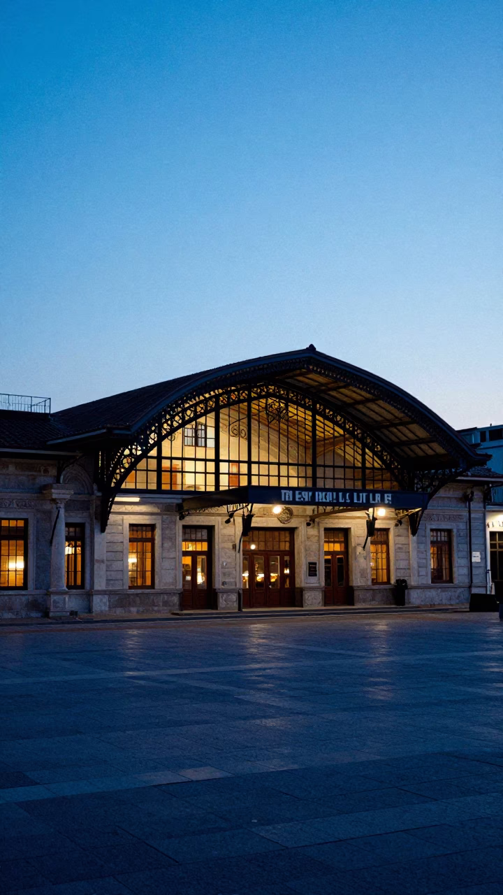 Evening Light in Izmir at The Last Blue Light Of Evening in in Izmir, Turkey