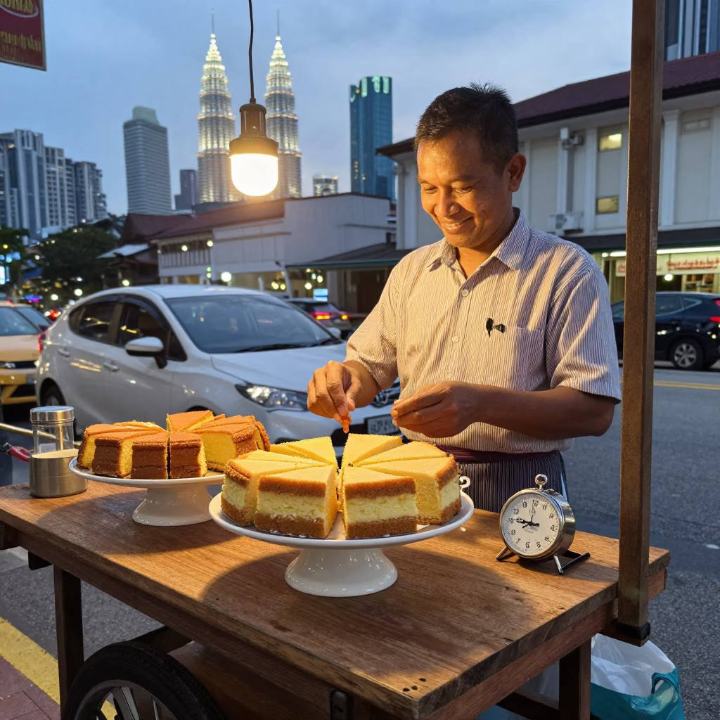 Evening Light in Kuala Lumpur at Honeyed Evening Light in in Kuala Lumpur, Malaysia