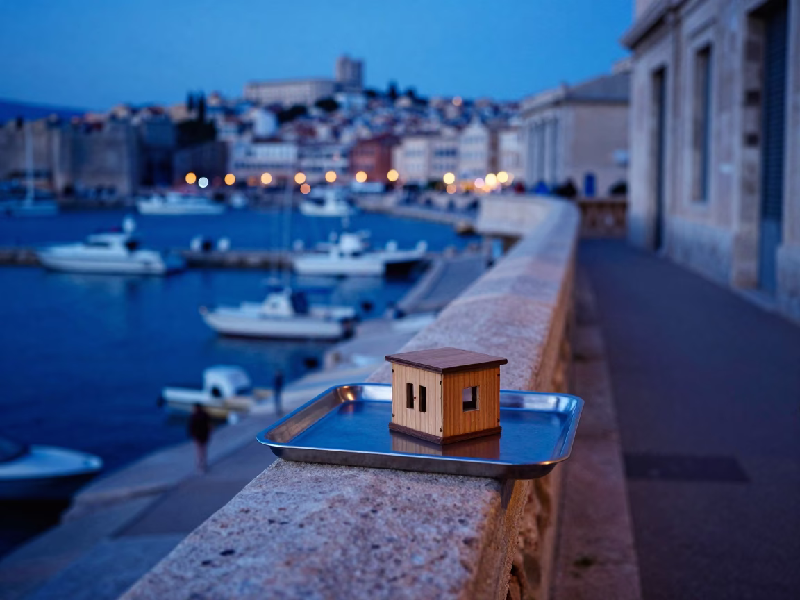 Evening Light in Marseille at The Last Blue Light Of Evening in in Marseille, France