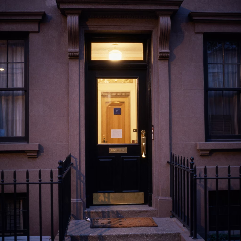 Evening Light in New York at Copper-toned Light Before Dusk in in New York, New York, United States