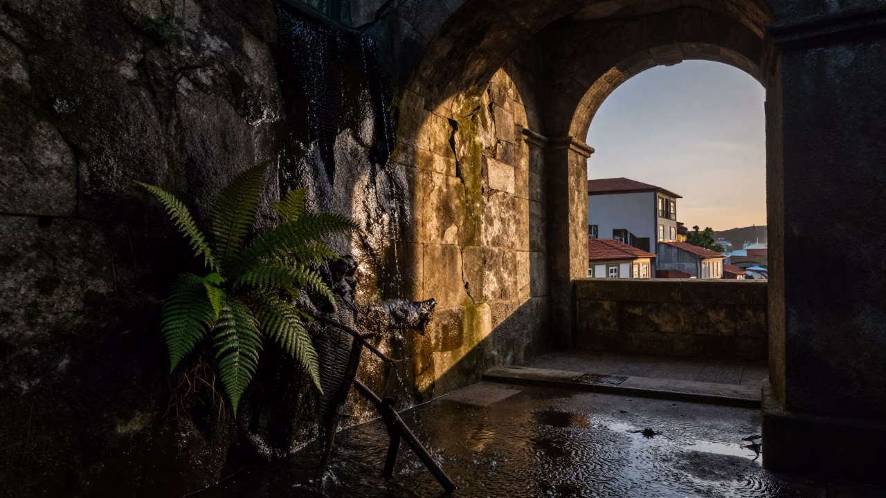 Evening Light in Porto at The Early Evening Light in in Porto, Portugal
