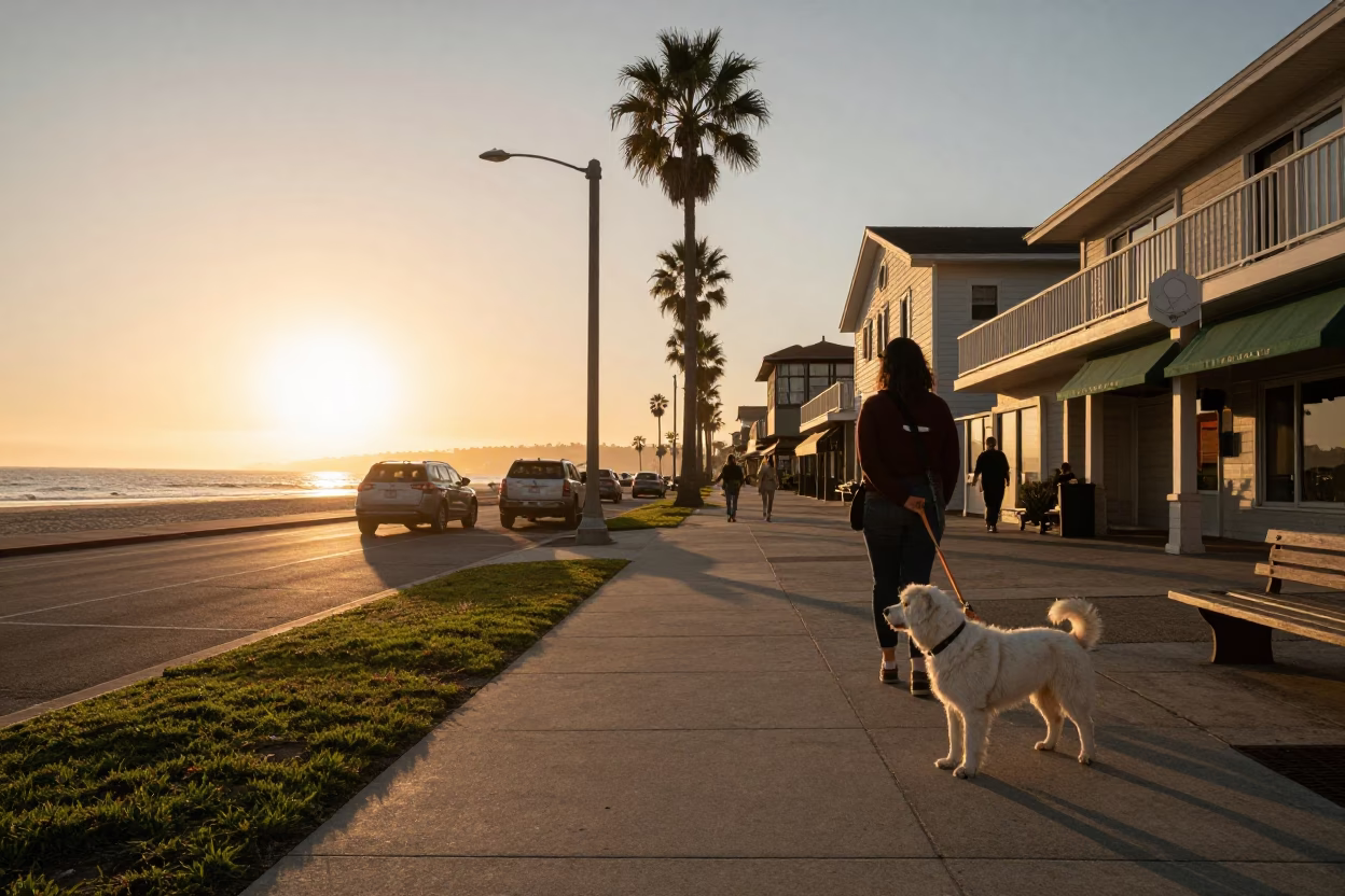 Evening Light in San Diego at Honeyed Evening Light in in San Diego, California, United States