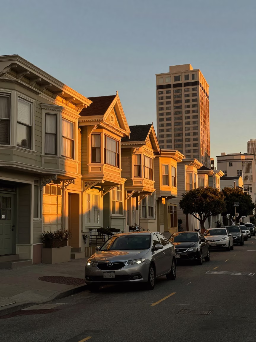 Evening Light in San Francisco at Honeyed Evening Light in in San Francisco, California, United States