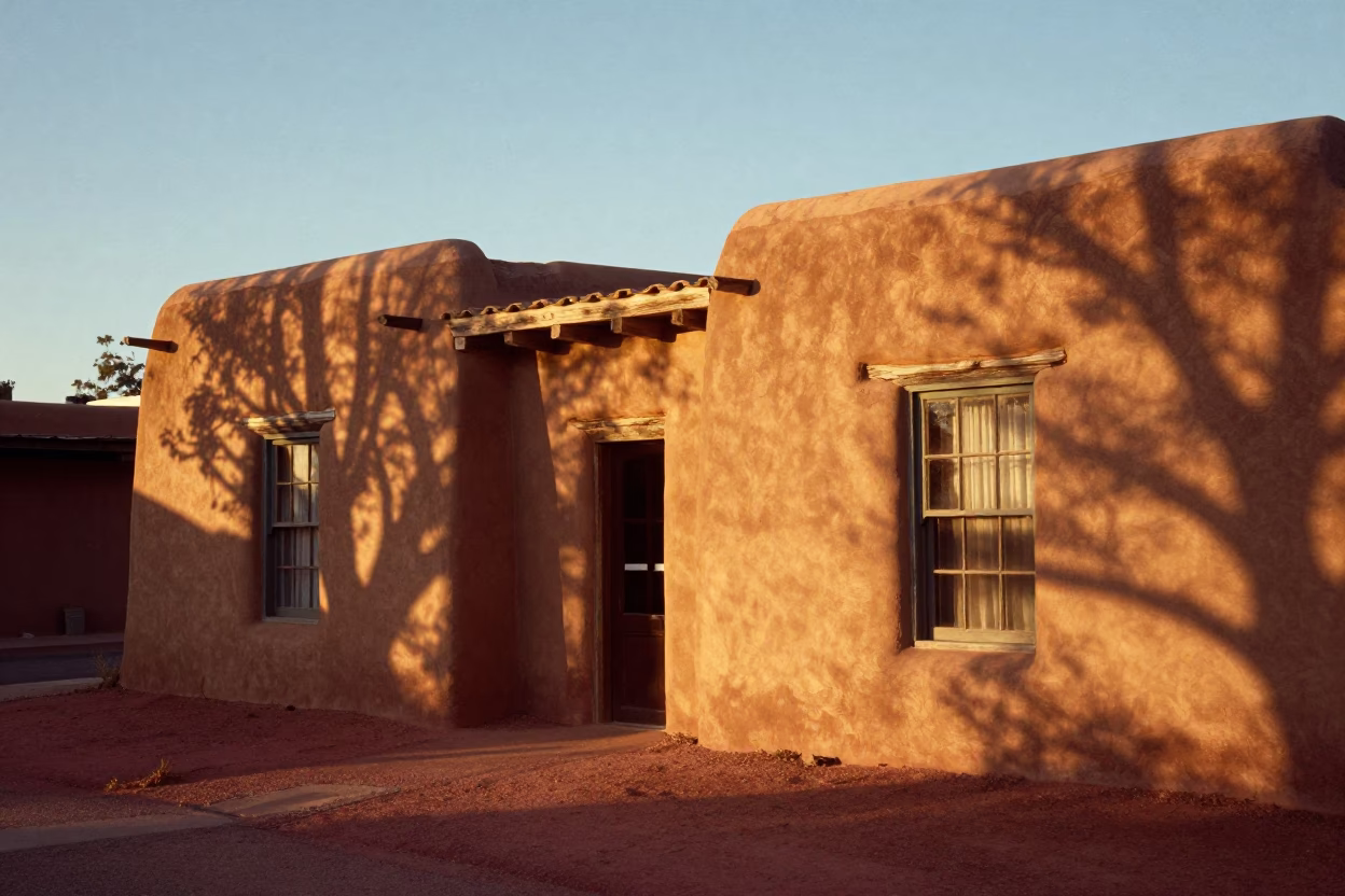 Evening Light in Santa Fe at The Early Evening Light in in Santa Fe, New Mexico, United States