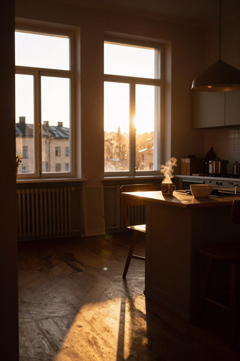 Evening Light in Stockholm at Honeyed Evening Light in in Stockholm, Sweden