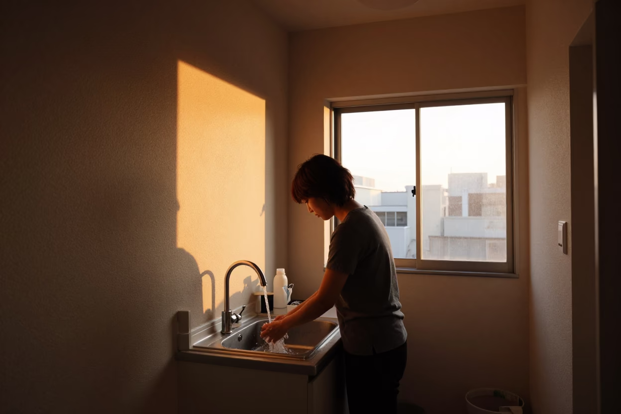 Evening Light in Tokyo at Honeyed Evening Light in in Tokyo, Japan