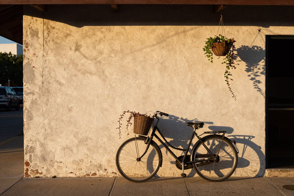 Evening Light on Bicycle in in Austin, Texas, United States