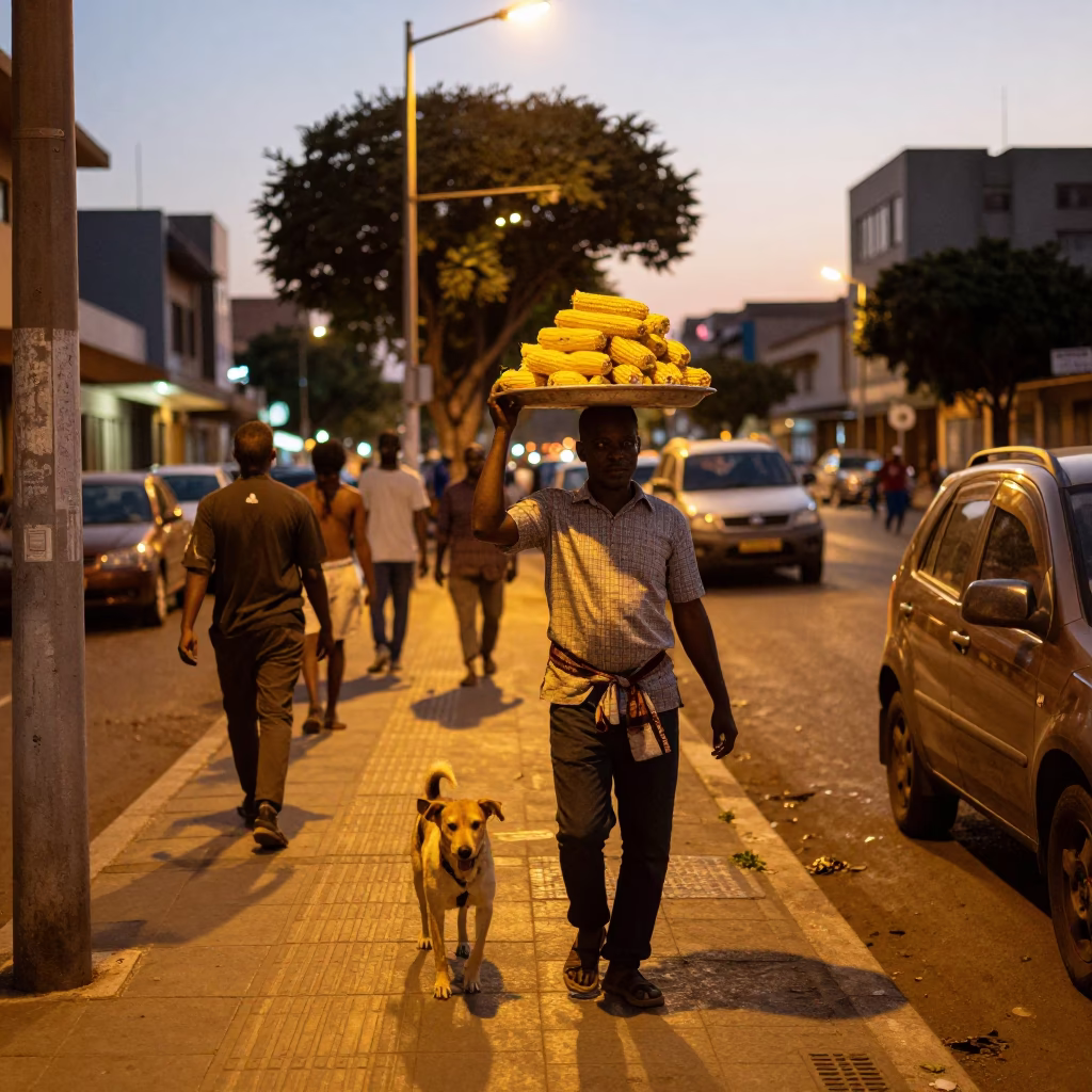 Evening Light on Dog in Johannesburg in in Johannesburg, South Africa