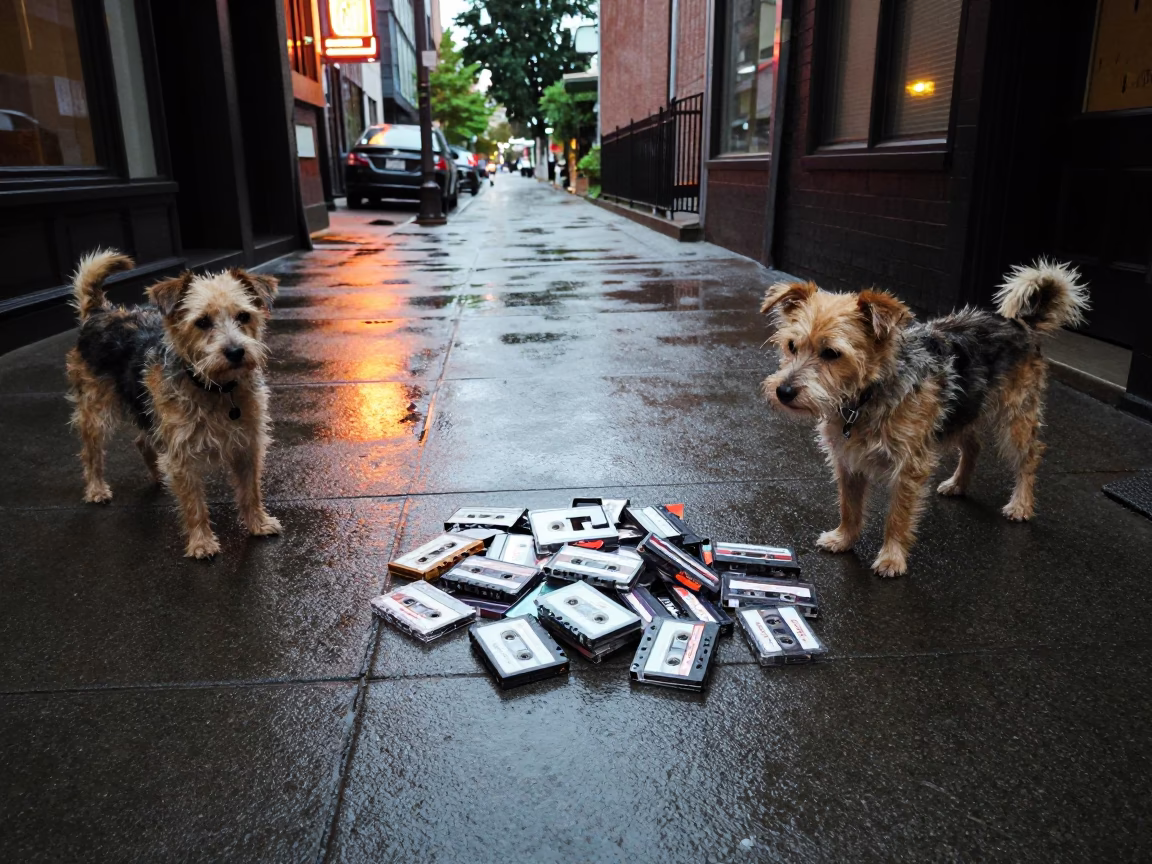 Evening Light on Dog in Portland in in Portland, Oregon, United States