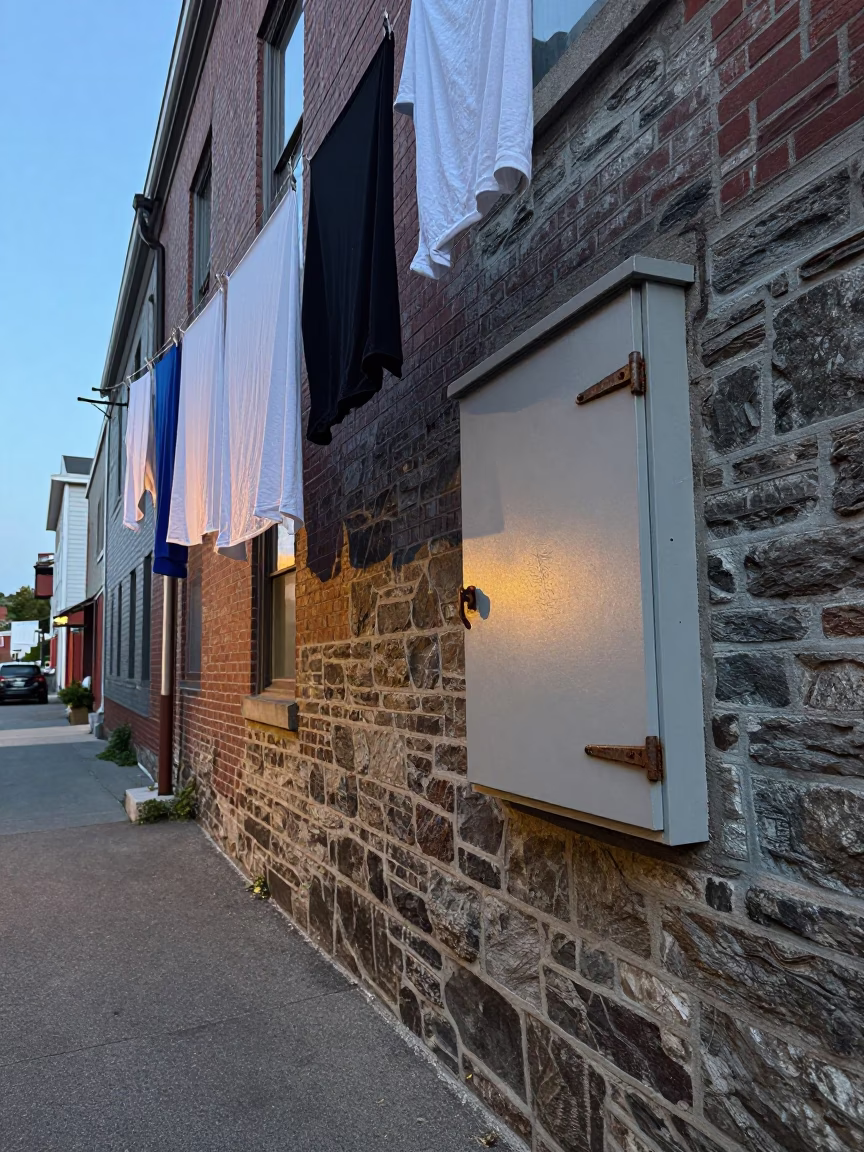 Evening Light on Laneway in in Halifax, Nova Scotia, Canada