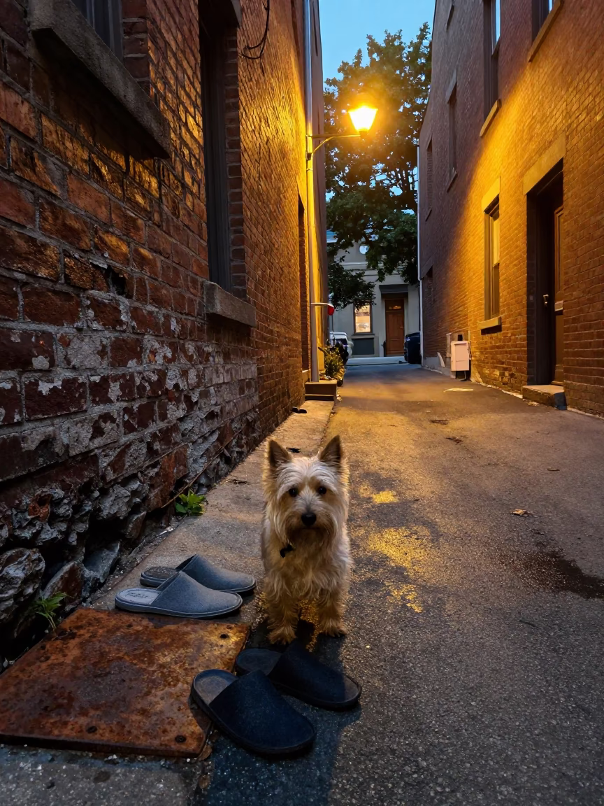 Evening Light on Slippers in in Montreal, Quebec, Canada