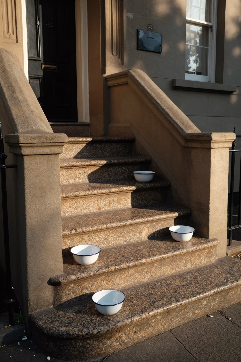 Evening Light on Stoop in in Melbourne, Victoria, Australia