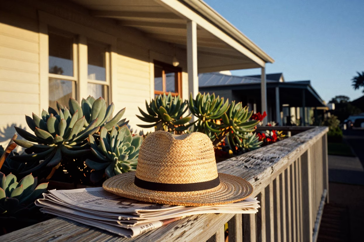 Evening Light on Succulents in in Auckland, New Zealand