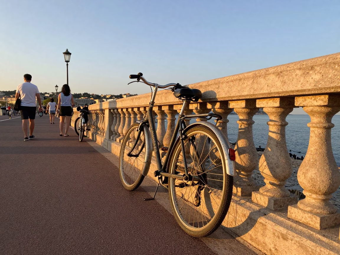 Evening Light on Summer Evening in Nice in in Nice, France