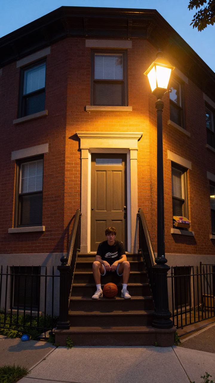 Evening Light on Teenager in in Philadelphia, Pennsylvania, United States