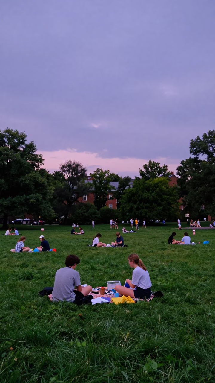 Evening Light on Teenagers in Boston in in Boston, Massachusetts, United States