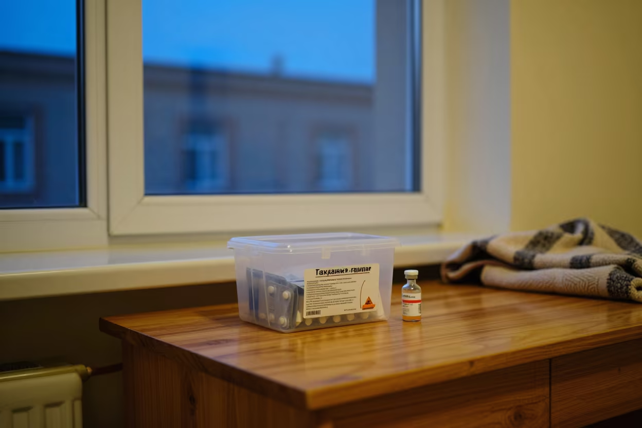 Evening Light in Tashkent Rescue Tote in inside an adoption room near Tashkent