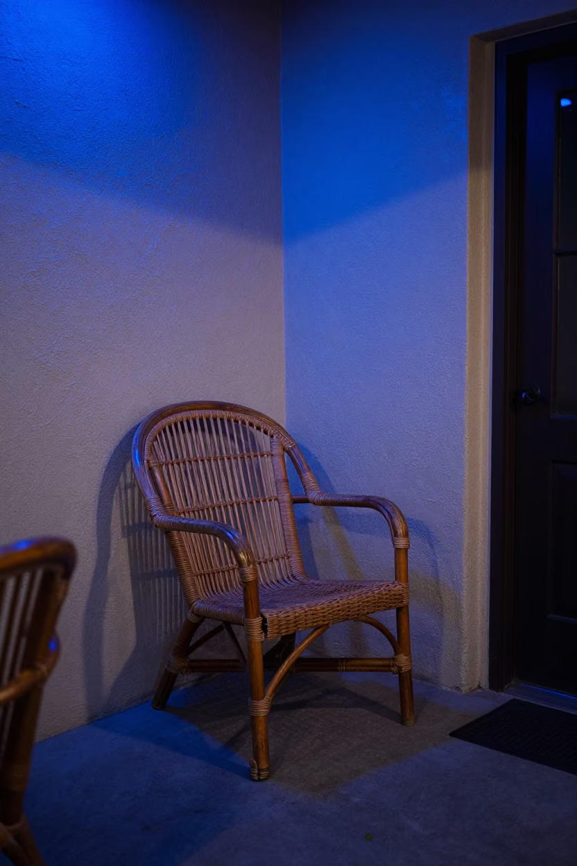 Evening Patio in San Diego at The Last Blue Light Of Evening in in San Diego, California, United States