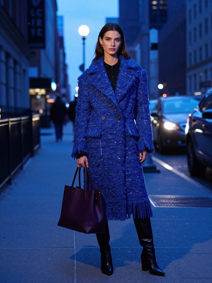 Evening Portrait in New York at The Last Blue Light Of Evening in in New York, New York, United States