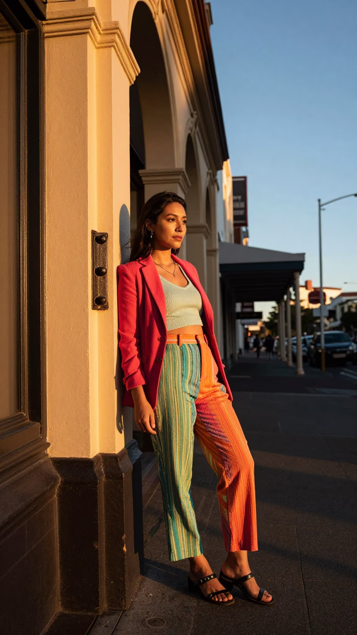 Evening Portrait in Perth at Honeyed Evening Light in in Perth, Western Australia, Australia