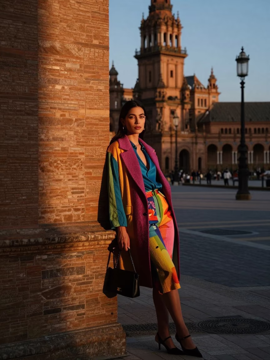 Evening Portrait in Seville at The Early Evening Light in in Seville, Spain