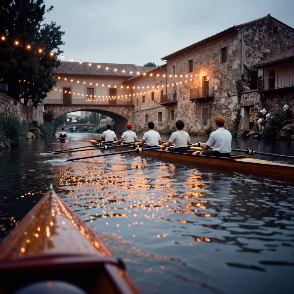 Evening Rowing Regatta in Cuenca Prayer Hall in in a prayer hall in Cuenca