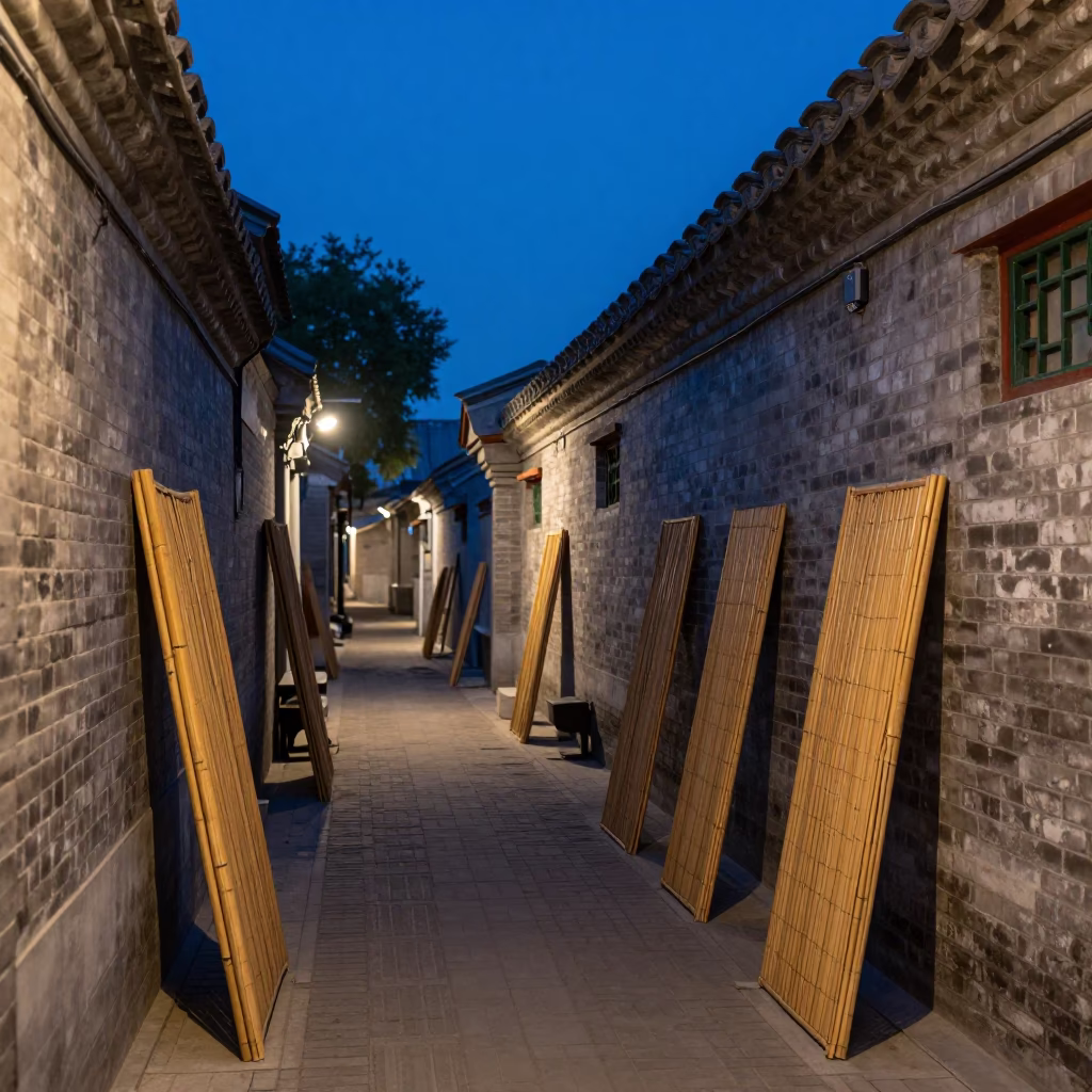 Evening Scene in Beijing at The Last Blue Light Of Evening in in Beijing, China