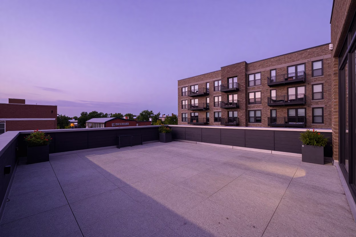 Evening Scene in Chicago in in Chicago, Illinois, United States