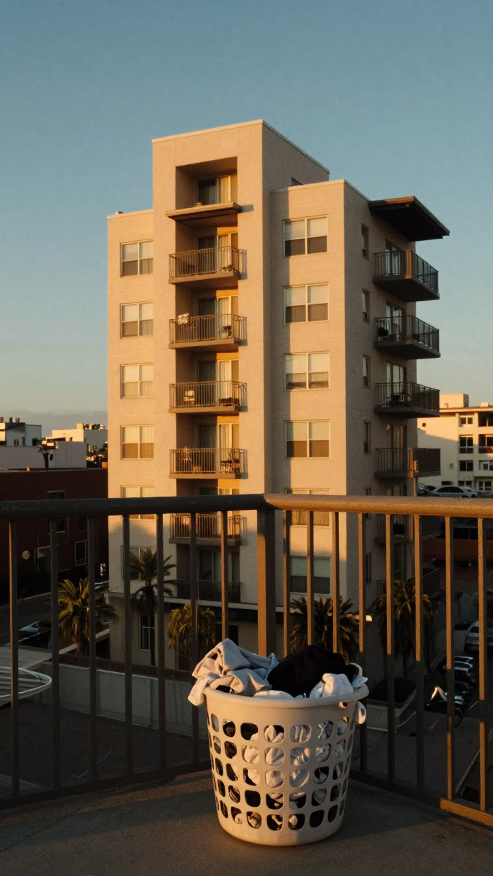 Evening Scene in Los Angeles at Honeyed Evening Light in in Los Angeles, California, United States