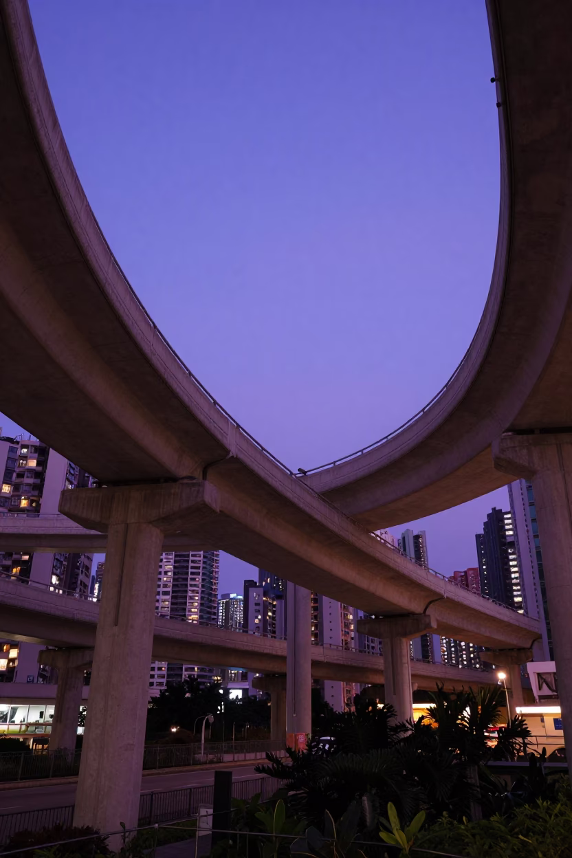 Evening Sky in Hong Kong at Blue Hour in in Hong Kong, Hong Kong