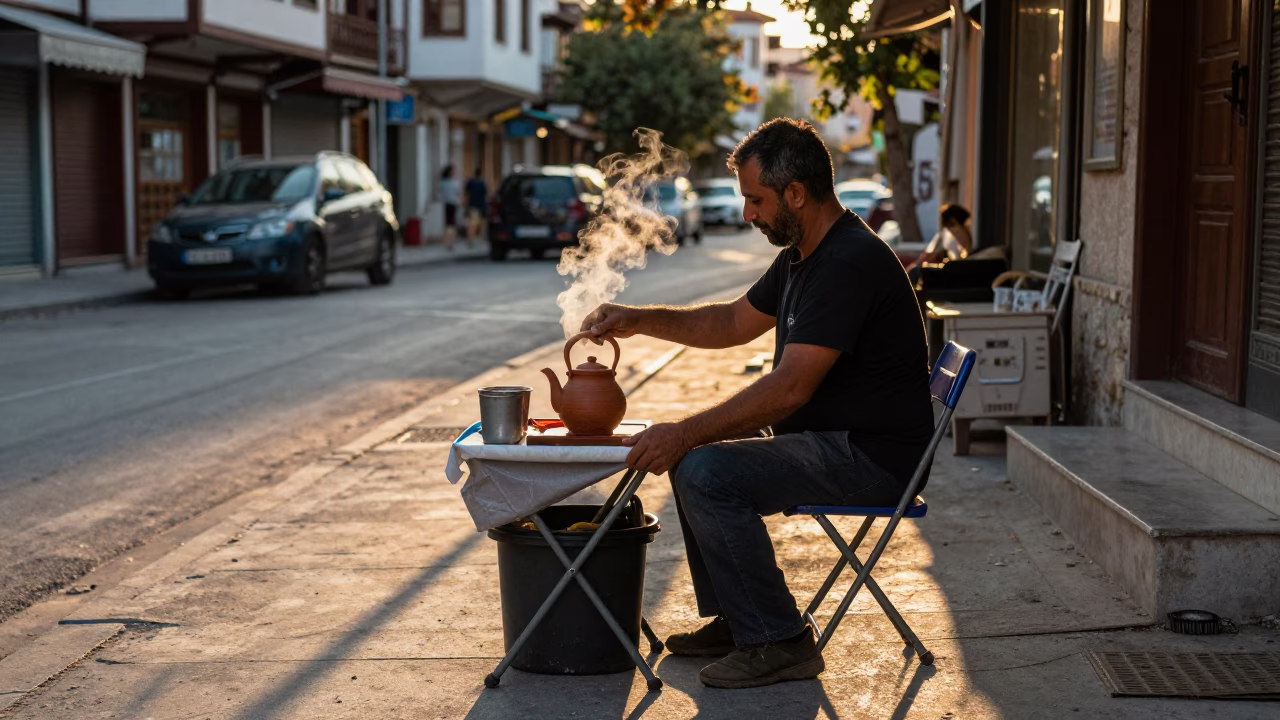 Evening Stall in Izmir in in Izmir, Turkey