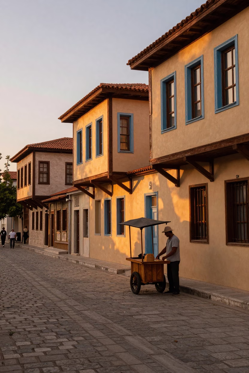 Evening Street Scene in Athens Greece with Traditional Architecture and Local Life in in Athens, Greece