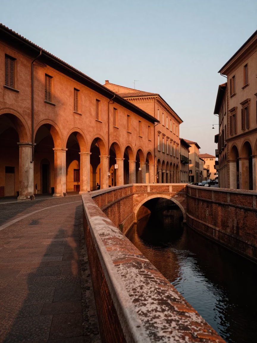 Evening Street Scene in Bologna Italy with Traditional Architecture and Local Dining in in Bologna, Italy