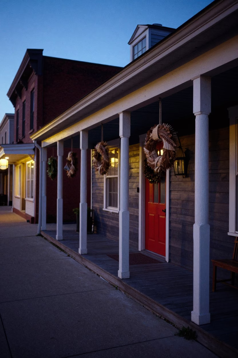 Evening Street Scene in Nashville Tennessee with Vintage Details and Local Life in in Nashville, Tennessee, United States