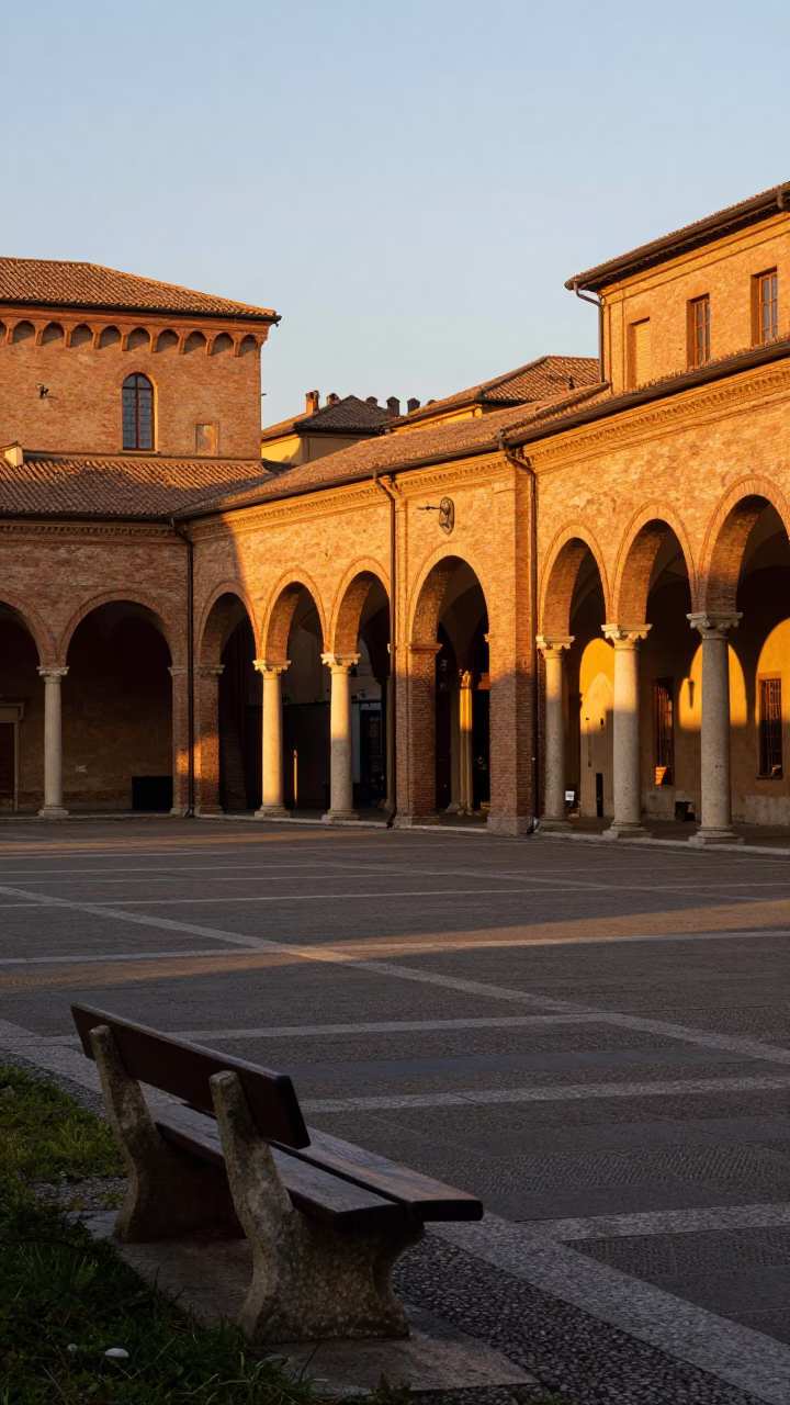 Evening Stroll in Bologna at Honeyed Evening Light in in Bologna, Italy
