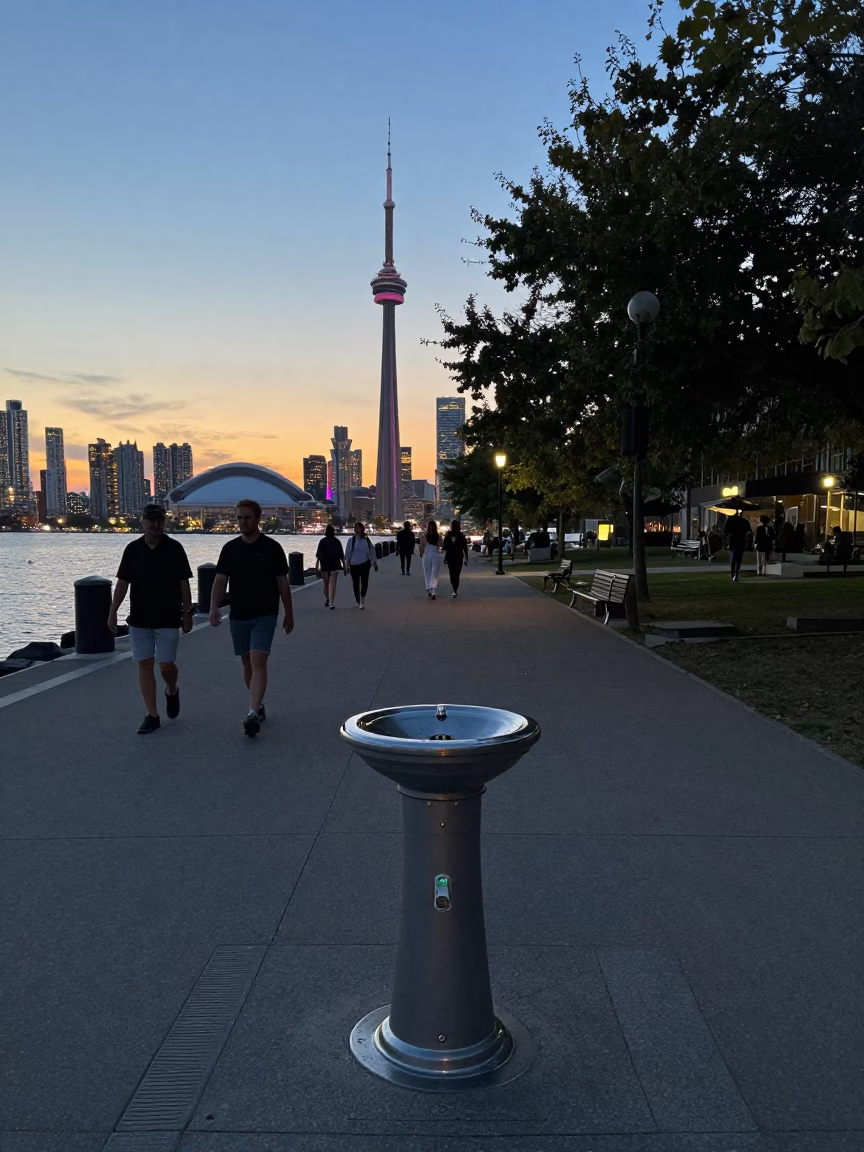 Evening Walk in Toronto at The Early Evening Light in in Toronto, Ontario, Canada