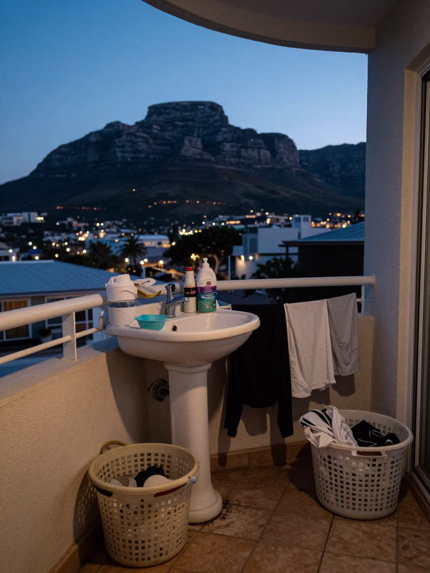 Evening Washing in Cape Town in in Cape Town, South Africa