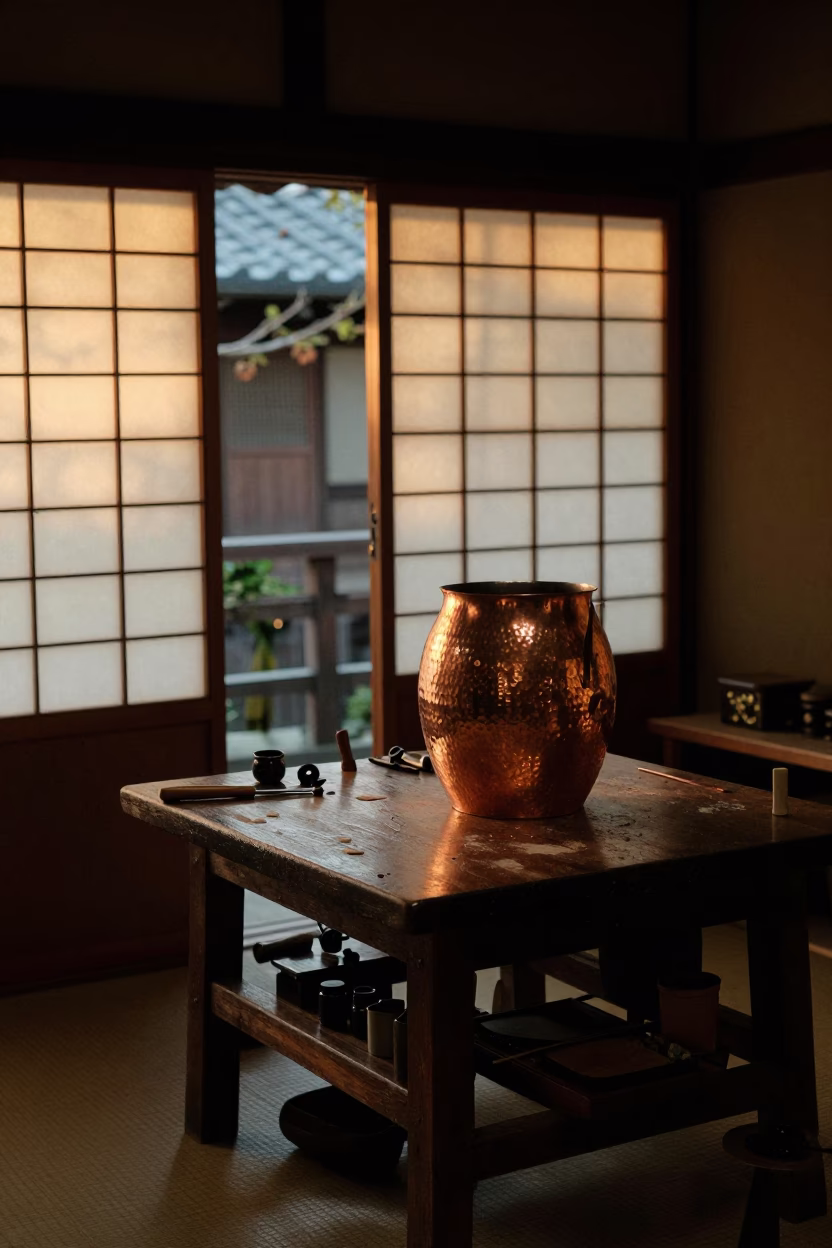 Evening Workshop in Kyoto Japan with Traditional Crafts and Tools in in Kyoto, Japan