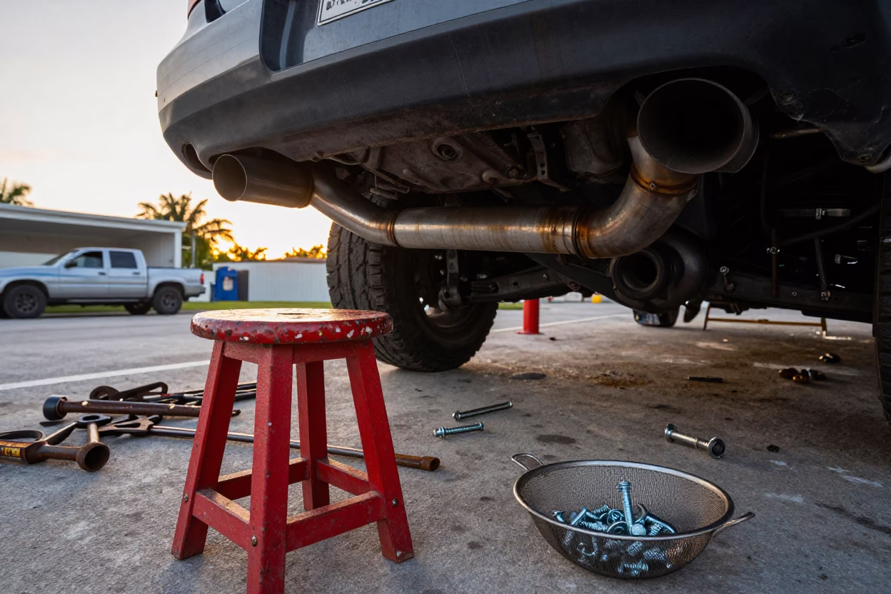 Exhaust Pipe in Miami in in Miami, Florida, United States