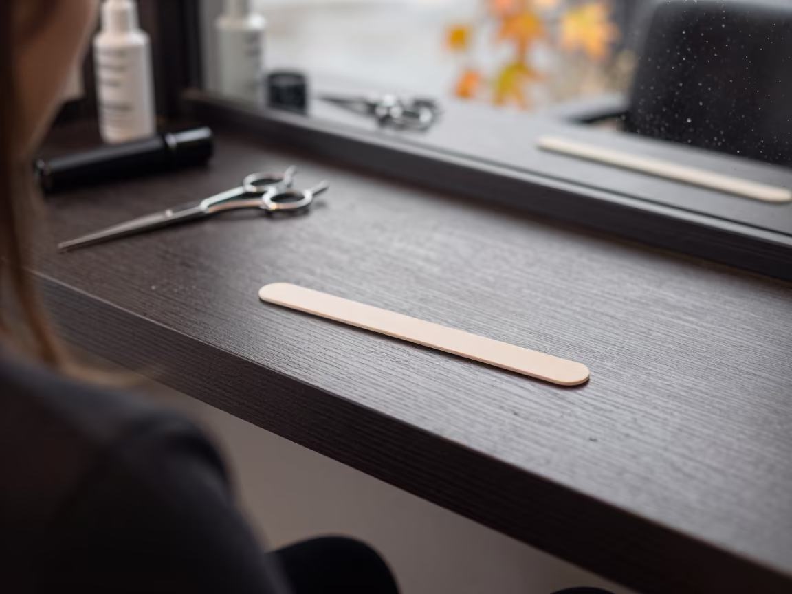 Eyebrow stencil file in Shiraz salon before operations begin in in Shiraz