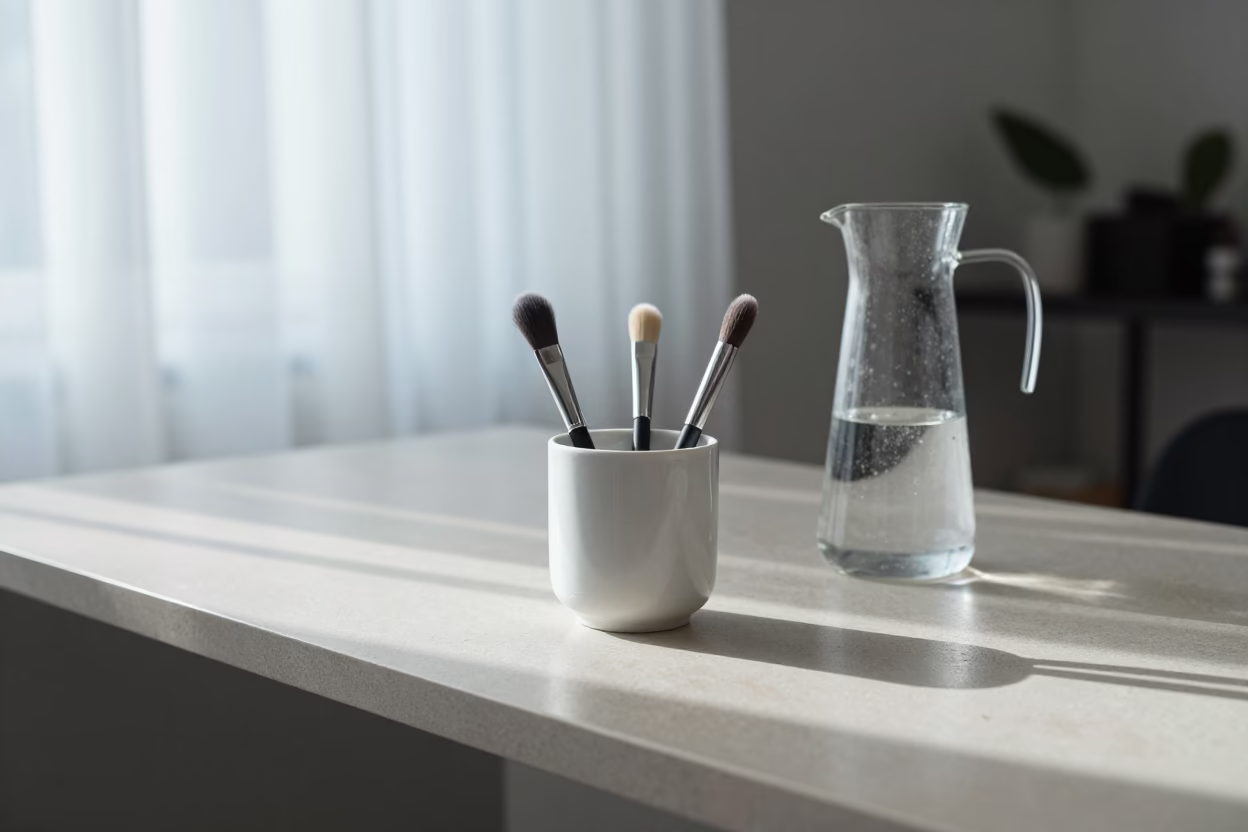 Facial Mask Brush Cup Restocked in Kaohsiung Studio in inside a nail studio near Kaohsiung