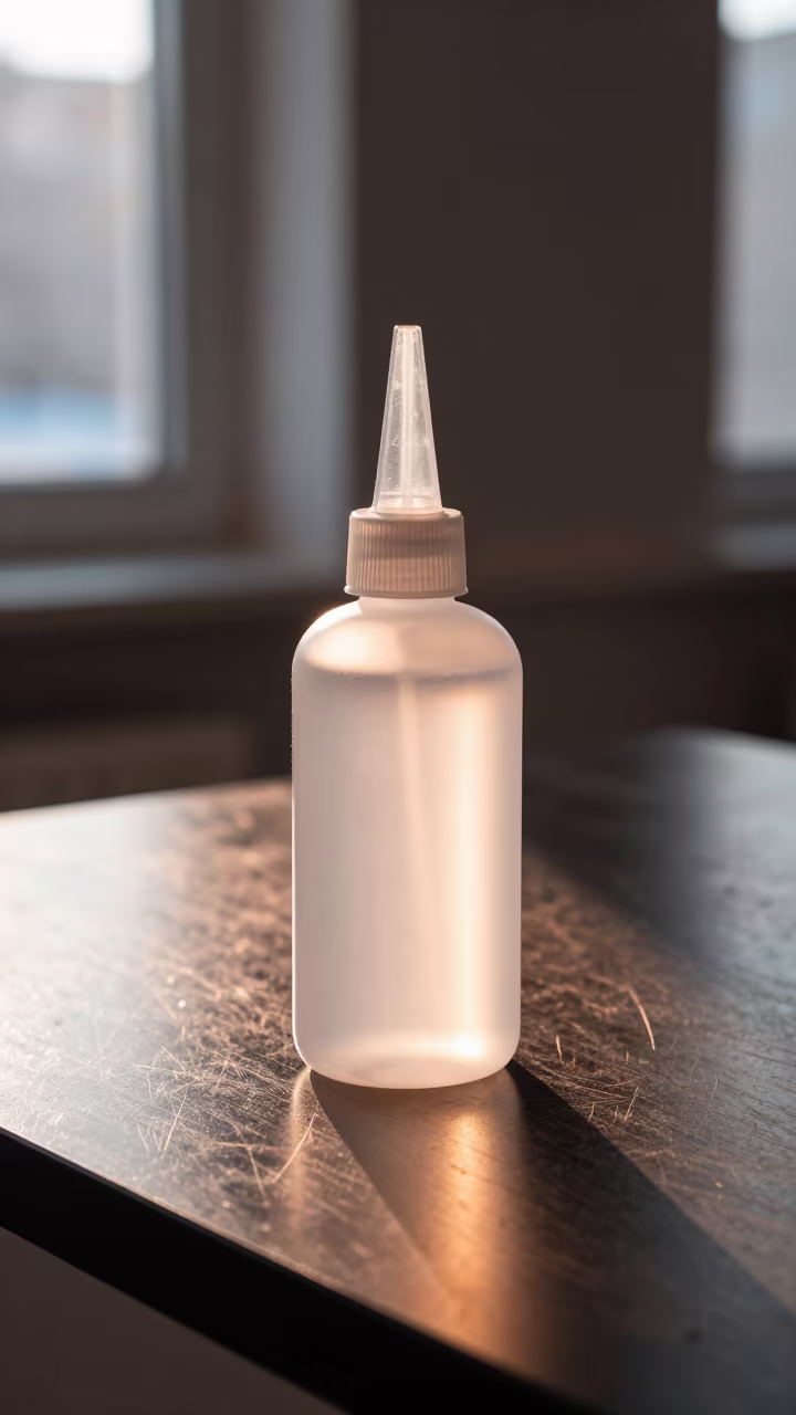 Facial Steamer Descaler Bottle in Winter Studio in inside a nail studio in Kharkiv